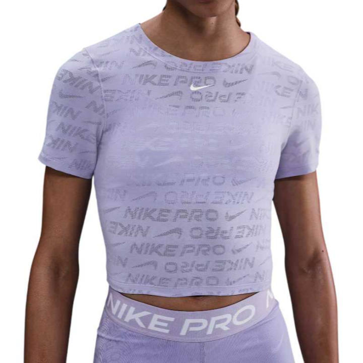 Nike Nike Pro Women's Dri-FIT Short-Sleeve Cropped Jacquard Top