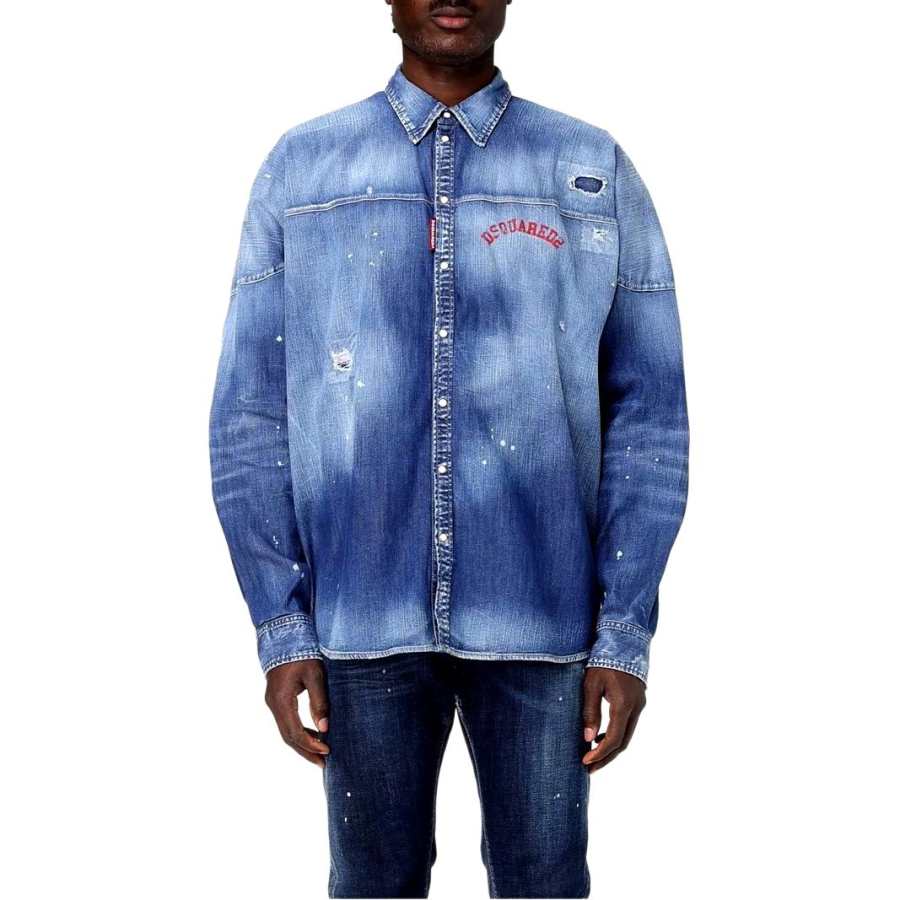 DSQUARED 2 Dsquared2 Distressed Denim Shirt