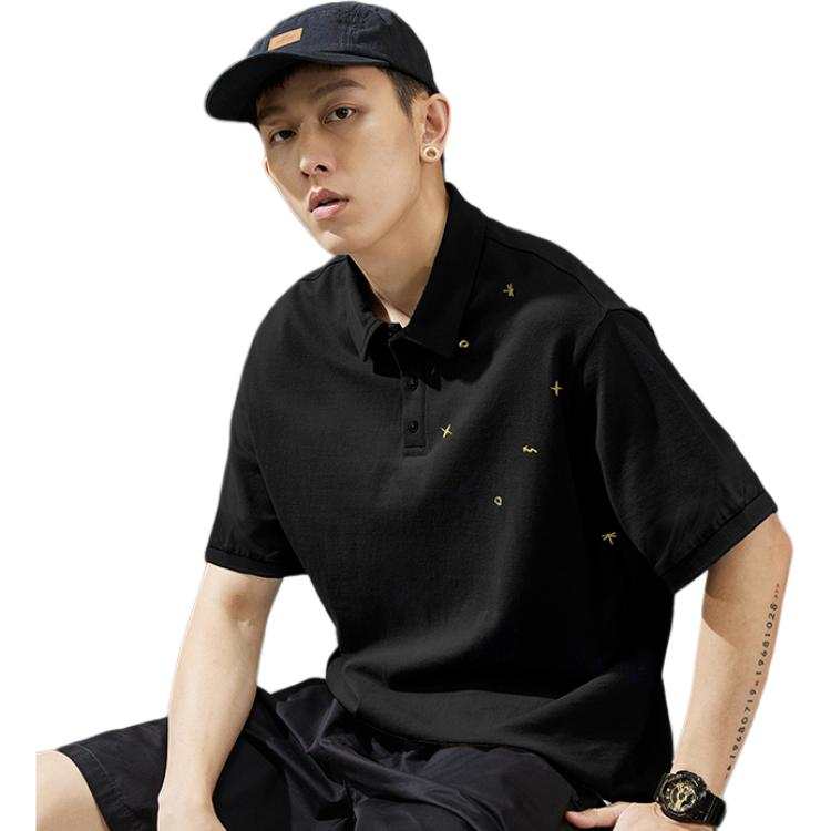 Tonlion Polo Shirts Men's Polo Collar Moderate Straight Fit