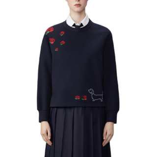 THOM BROWNE Hector-Embroidered Crewneck Sweatshirt