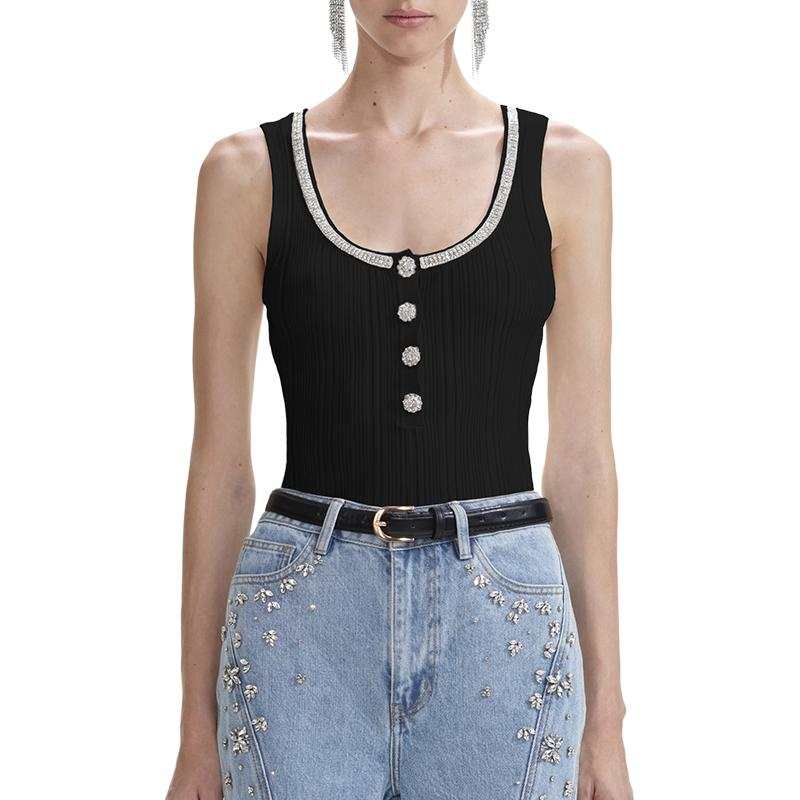Self-portrait Self portrait Tank Top Women's Black