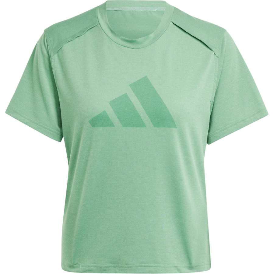 Adidas Adidas T Shirts Women's Green Crew Neck Moderate Straight Fit