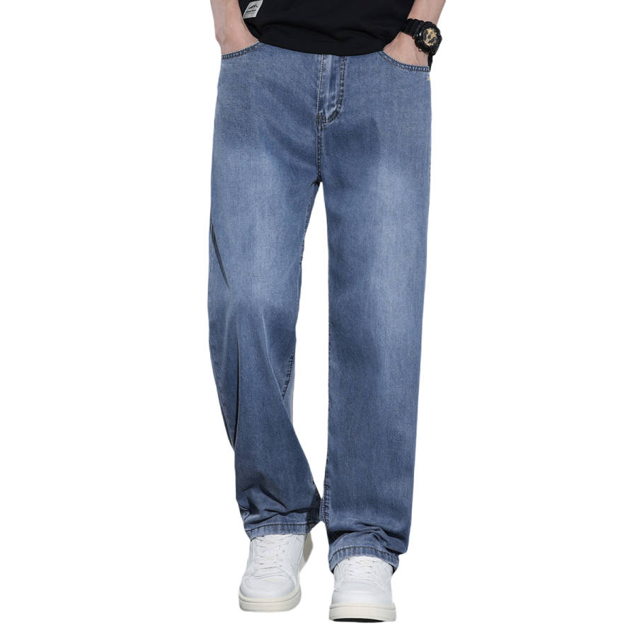 BALENO Jeans Men's Blue Light Blue Style Thin Straight Fit Pants