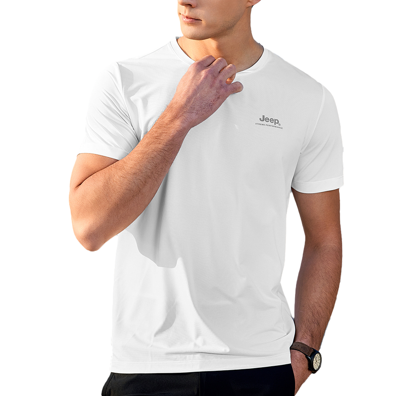Jeep T Shirts Men's Crew Neck Straight Fit