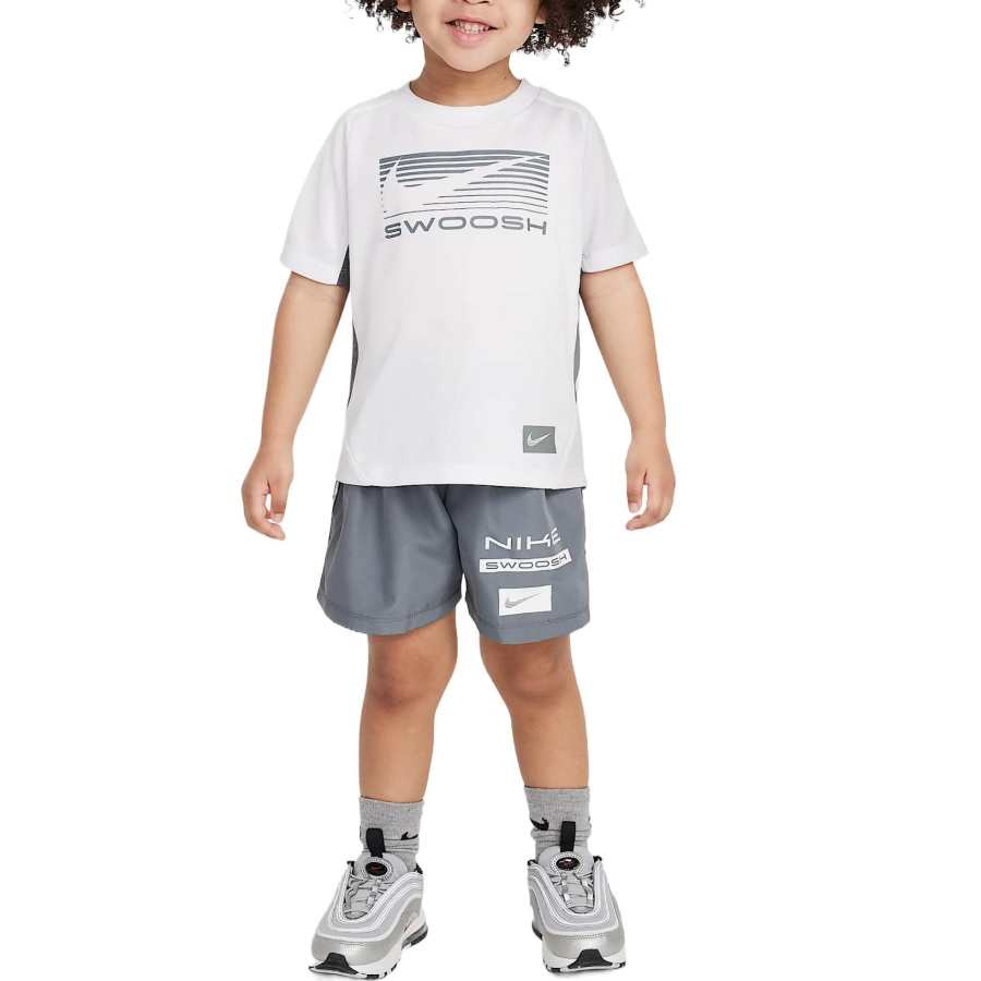 Nike Nike Casual Sportswear Dri FitSwoosh SS25 Smoke Gray Infant And Toddler