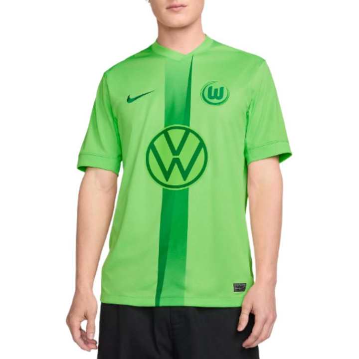 Nike Nike Wolfsburg VfL Wolfsburg 2024/25 Stadium Home Soccer Jersey Men's Lucky Green