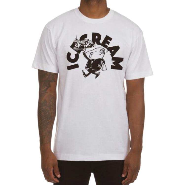 Ice Cream T Shirts Unisex White Crew Neck Moderate Straight Fit