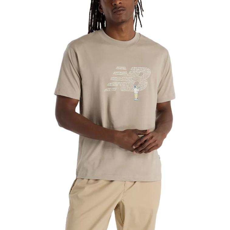 New Balance New Balance SS25 Chalk Board Logo T Shirt Men's Dried Up Stones