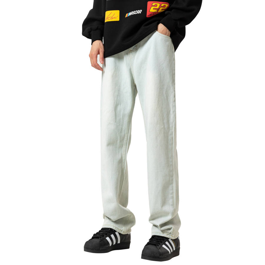 GNOMESHGH Jeans Unisex Moderate Straight Fit Pants