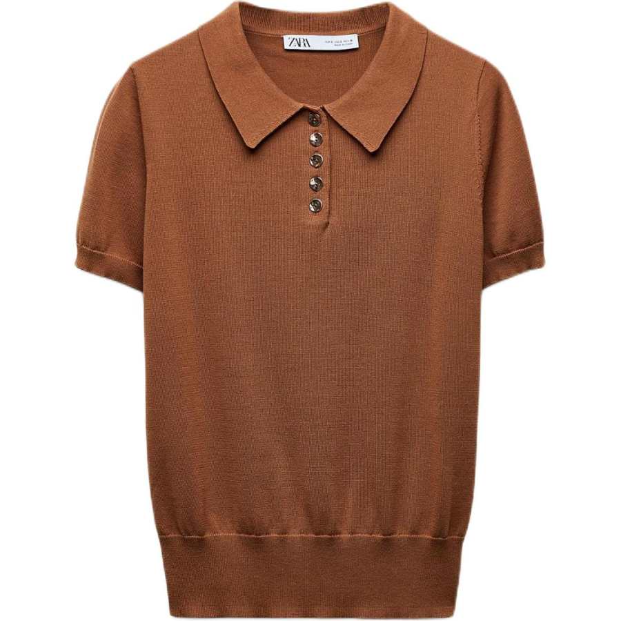 ZARA Polo Shirts Women's Copper Moderate