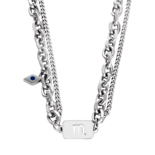MAGICPOLE Titanium Steel Necklaces Men's Silver