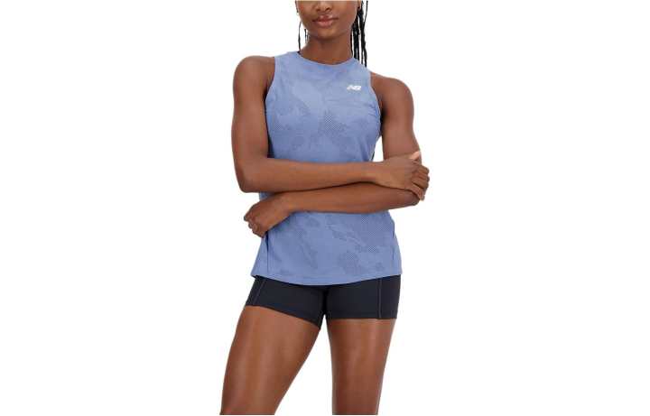 New Balance New Balance Q Speed Jacquard Tank Top Women's Water Silver Blue