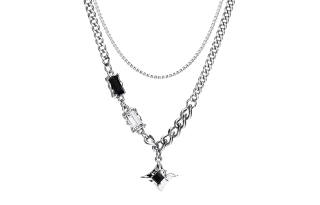 BLANK IN BLANK Zircon Alloy Titanium Steel Necklaces Unisex