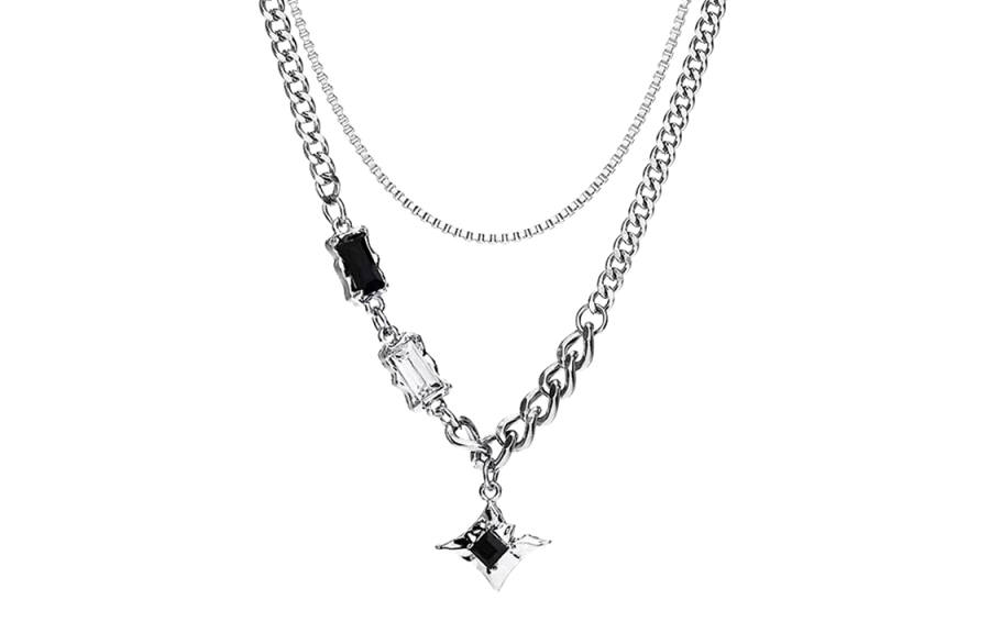 BLANK IN BLANK Zircon Alloy Titanium Steel Necklaces Unisex