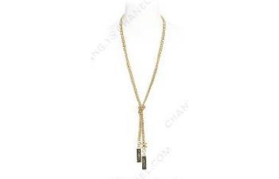 CHANEL Necklaces Women's Gold