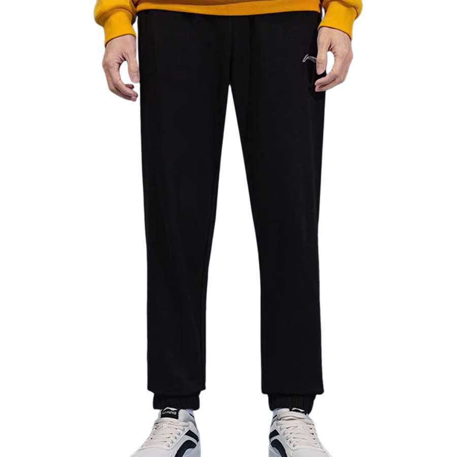 Li-Ning Li Ning Badminton Collection Brand Logo Sports Comfortable Fleece Lined Elastic Cuff Casual Pants Men's