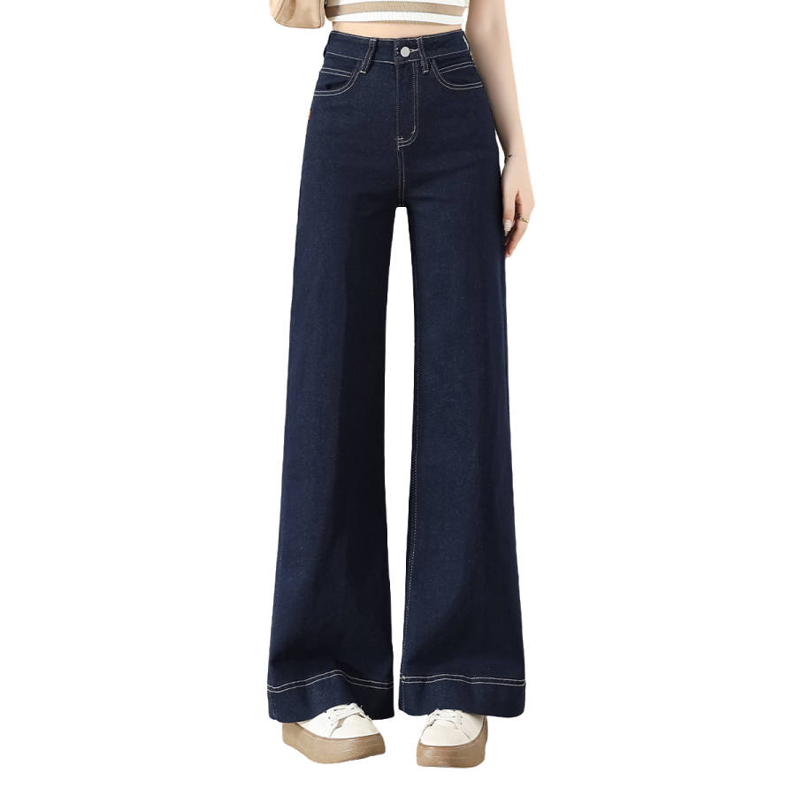 BALENO Jeans Women's Dark Blue Thin Wide Leg Pants