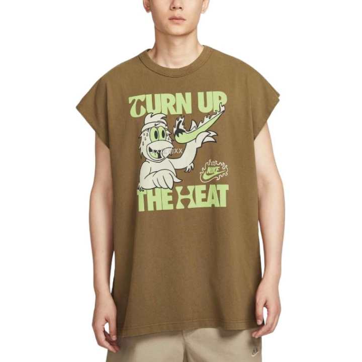 Nike Nike T Shirts Men's Brown Crew Neck
