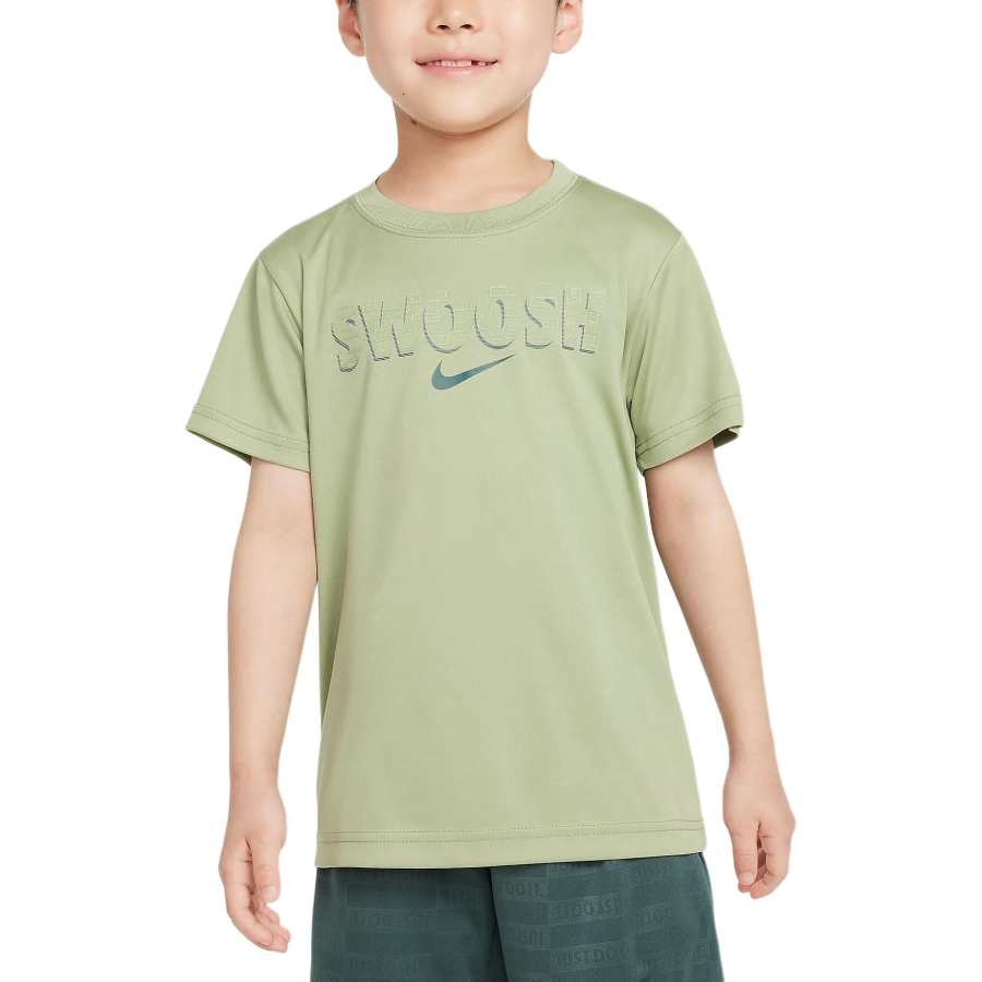 Nike Nike Dri FitSwoosh T Shirt Oil Green Children Aged 3 7 Years Old