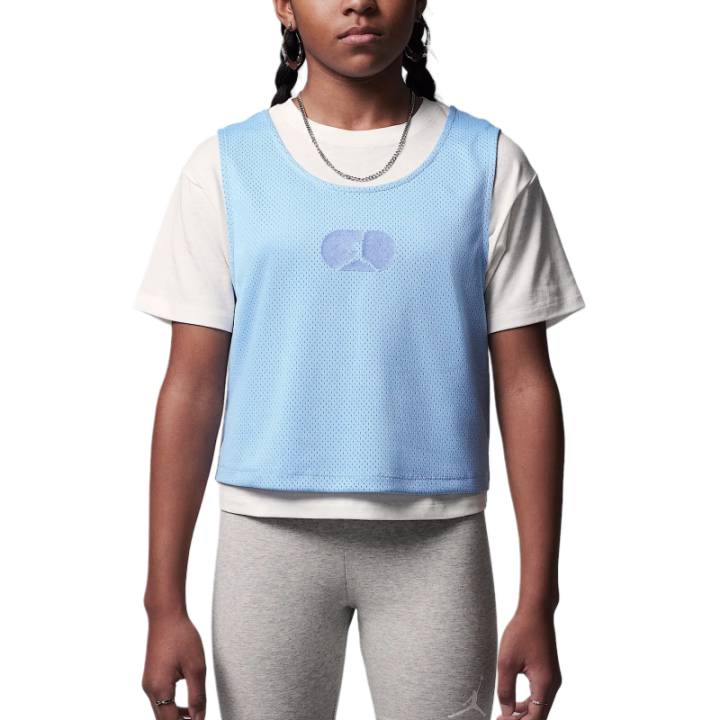 Jordan Jordan Mesh T Shirt Silver White Teenagers