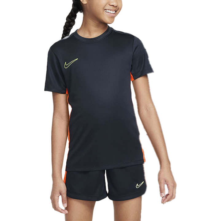 Nike Nike T Shirt Dri Fit Pitch Black Obsidian/Full Orange/Vortex Color Kids'