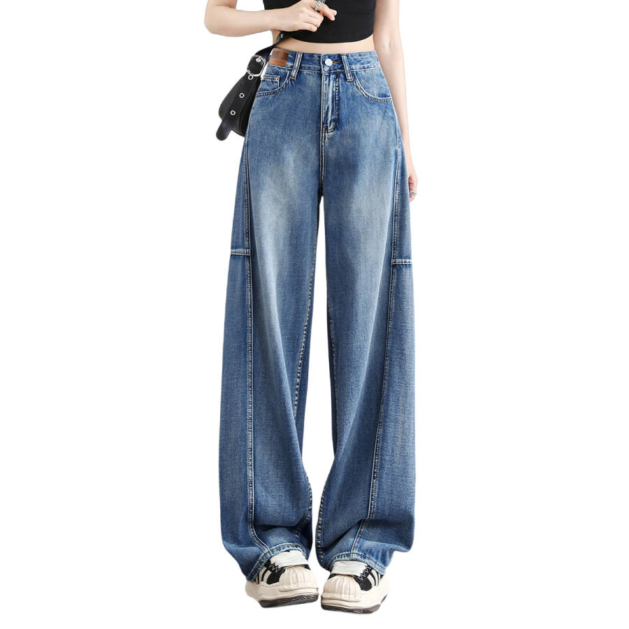 BALENO Jeans Women's Vintage Blue Moderate Wide Leg Pants