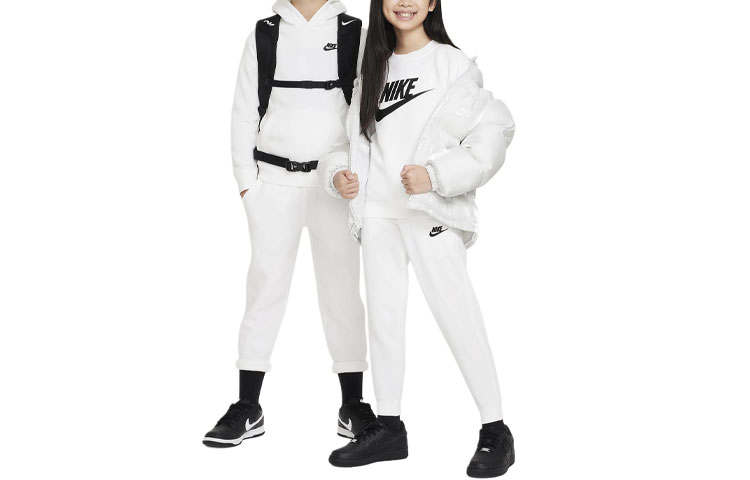 Nike Nike Knitted Sweatpants Sportswear Club Fleece White Kids'