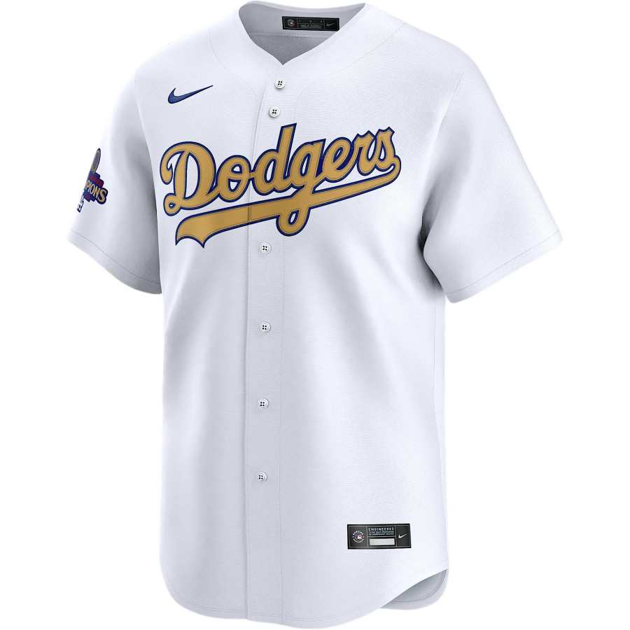 Nike Nike Los Angeles Dodgers 2024 World Series Champions Gold Men's Nike Dri FIT Adv Mlb Limited Jersey