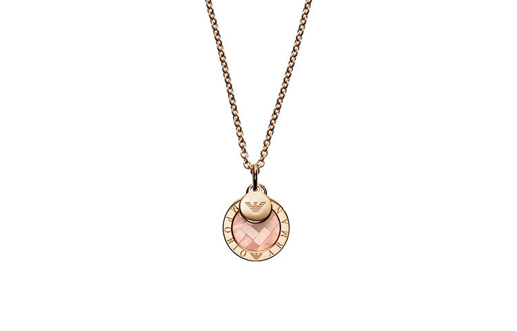 EMPORIO ARMANI Silver, Mother Of Pearl Necklaces Women's Rose Gold