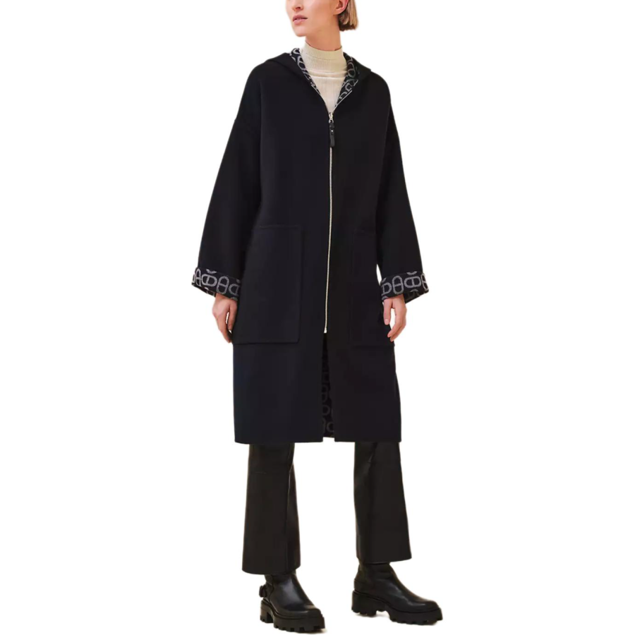 HERMES HERMES Coat Women's Marine Blue
