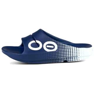 OOFOS Odor Resistant Slide Slippers Unisex Blue White