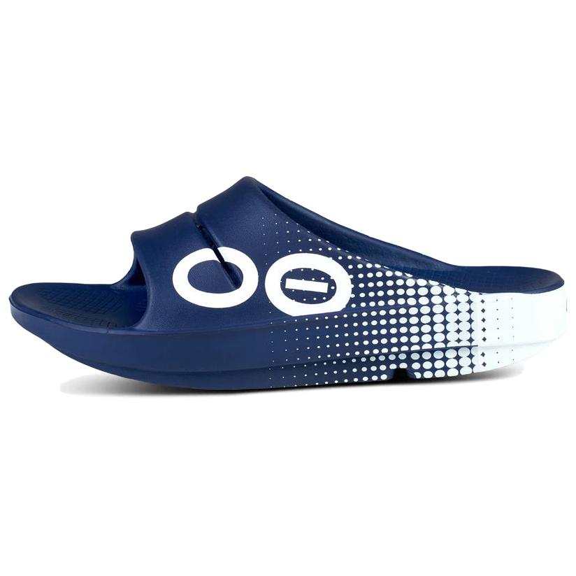 OOFOS OOFOS Odor Resistant Slide Slippers Unisex Blue White