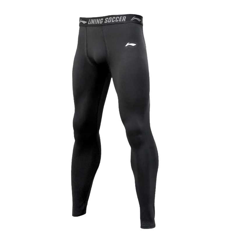 Li-Ning Li Ning Fitness Casual Running Thickened And Fleece Lined Tight Fit Sports Pants Men's Black