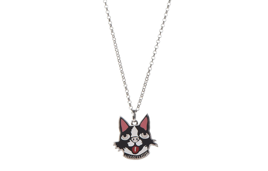GUCCI 925 Sterling Silver Enamel Necklaces Women's Silver