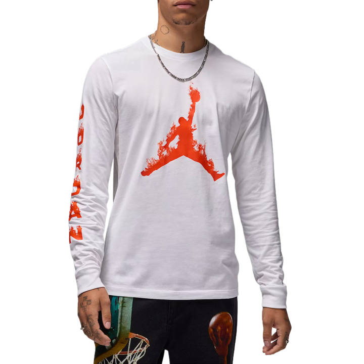 Jordan Jordan T Shirt T Shirts Men's White Crew Neck Moderate Straight Fit