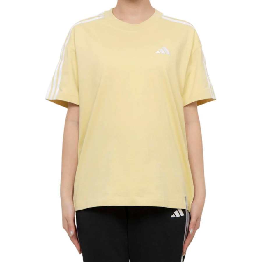 Adidas Adidas Clothing T Shirts Women's Yellow Crew Neck