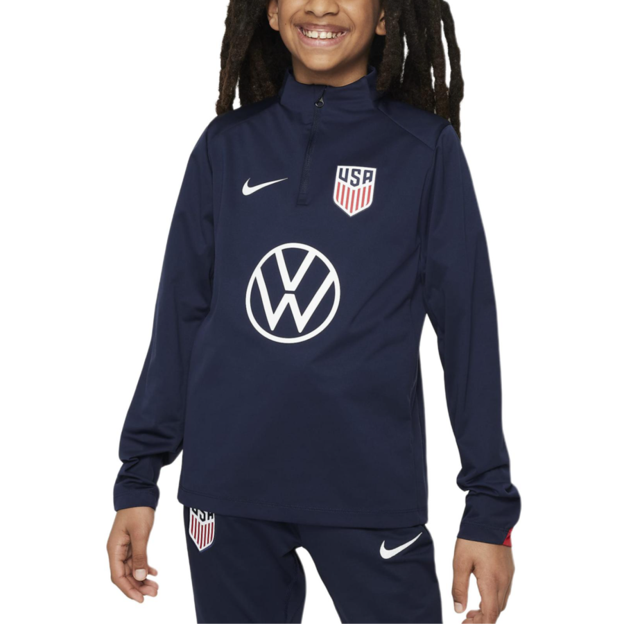 Nike Nike Sweatshirt United States Soccer Olympic Collection Obsidian Color/Sports Red/White Teenagers