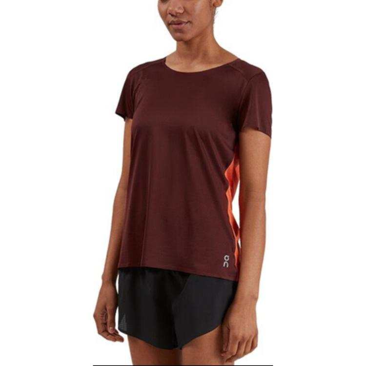 On Performance T Shirt Women's Mulberry Brown/Orange