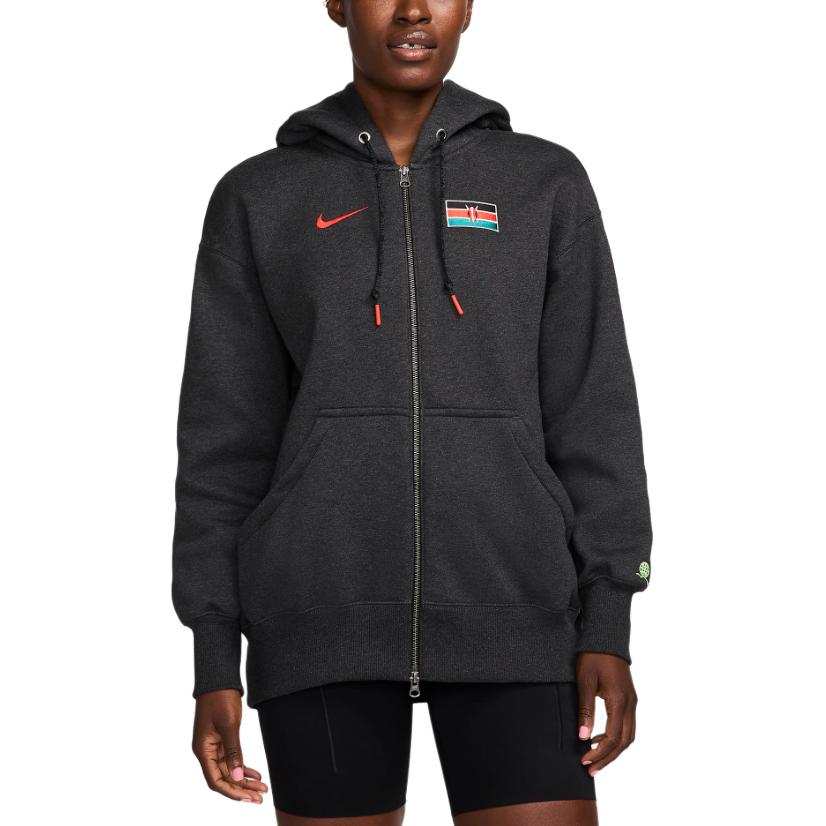 Nike Nike Team Kenya Phoenix Fleece Jacket Women's Black Heather Color