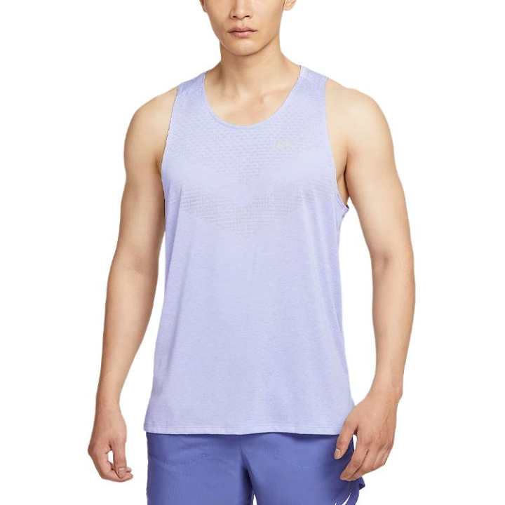 Nike Nike Tank Tops Men's Purple Crew Neck Moderate Racerback