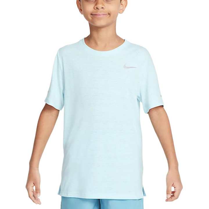 Nike Nike DRI FIT MILER T Shirt Glacier Blue Kids'