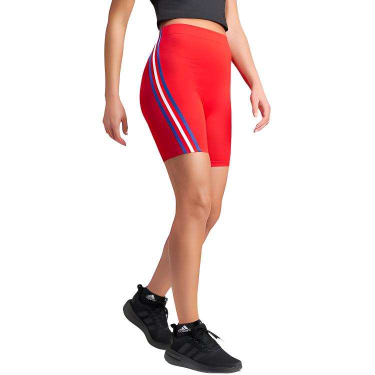 Adidas Adidas Women's Future Icons 3 Stripes Biker Shorts Better Scarlet