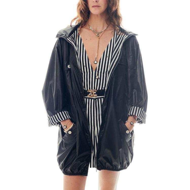 CHANEL 24 Spring Summer New Arrivals Coat Women's Black