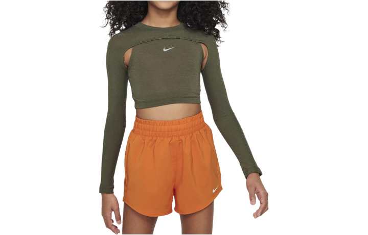 Nike Nike T Shirt Kids' Apparel Dri FIT Long Sleeve Top Green Kids'