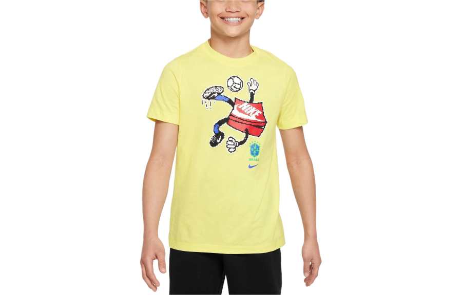 Nike Nike T Shirt Big Kids' Nike Soccer T Shirt Dynamic Yellow Kids'