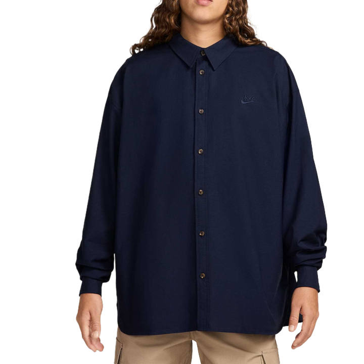 Nike Nike Club Shirts Men's Marine Blue Lapel Moderate