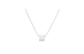 HOLLY RYAN 925 Sterling Silver Small Square Candy Necklace Women's Elegance Normcore Style