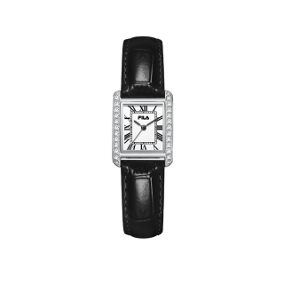 FILA Sparkling Star Collection Wrist Watches Quartz Movement Genuine Leather Strap White Dial Women's Watch