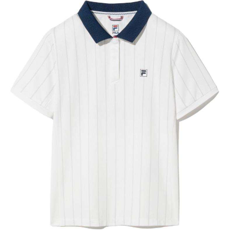 FILA Polo Shirts Unisex White Polo Collar Moderate Other