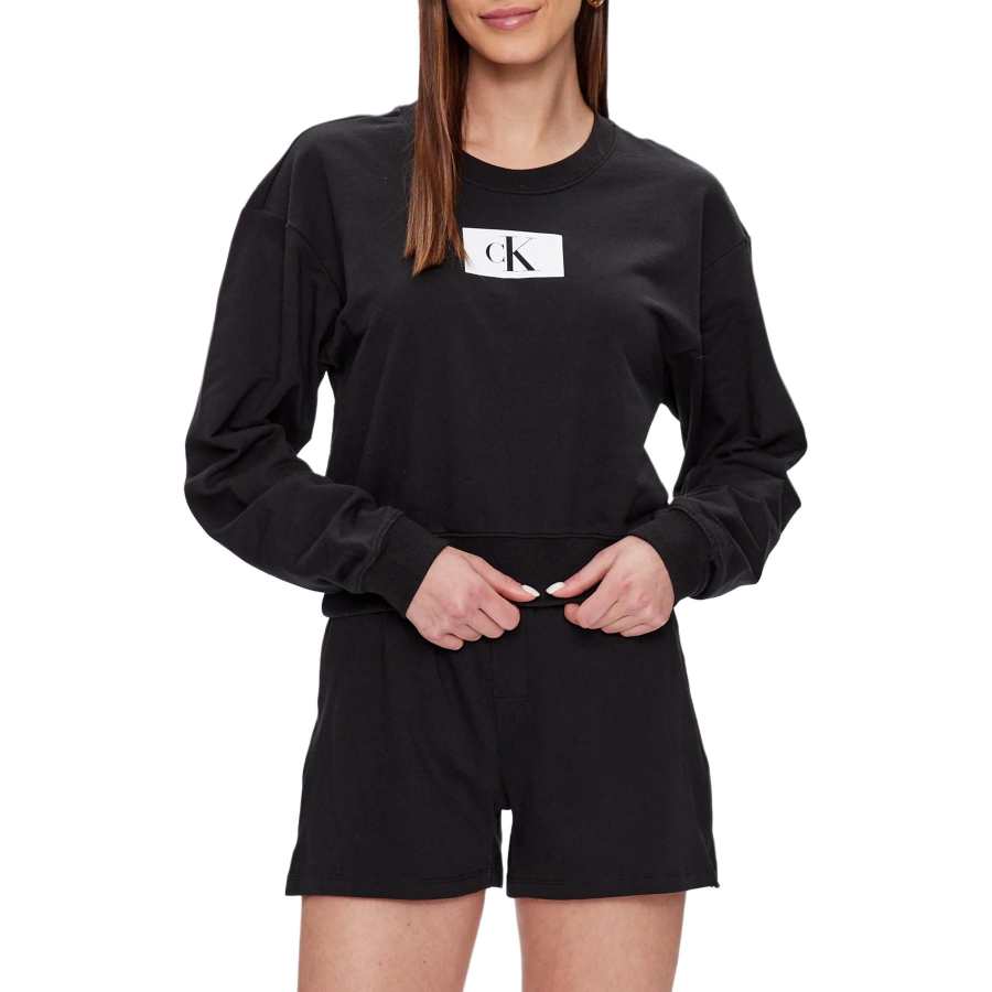 CALVIN KLEIN L/S SWEATSHIRT Europe Version Women's Black